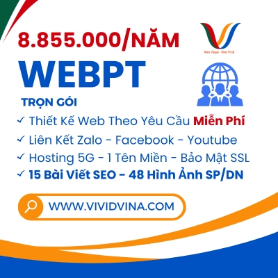 Dịch vụ thiết kế website gói WEBPT trọn gói của Vivid Vina